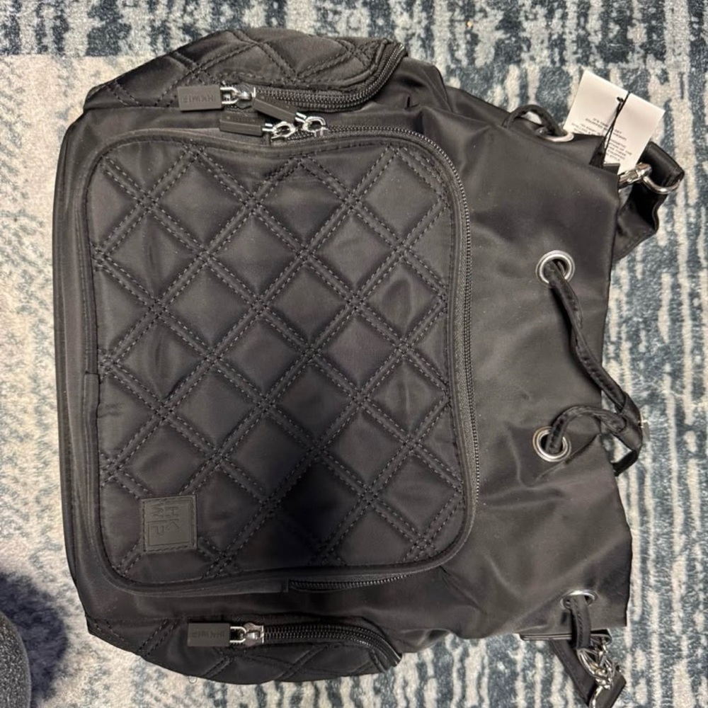 Stylish Black Quilted Men's Bag